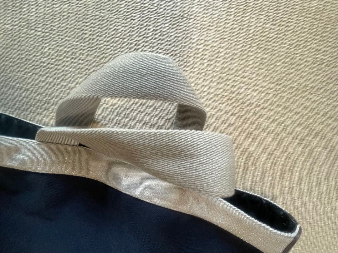 エルメスシャプリエ 707c ラメシルバー ネイビー