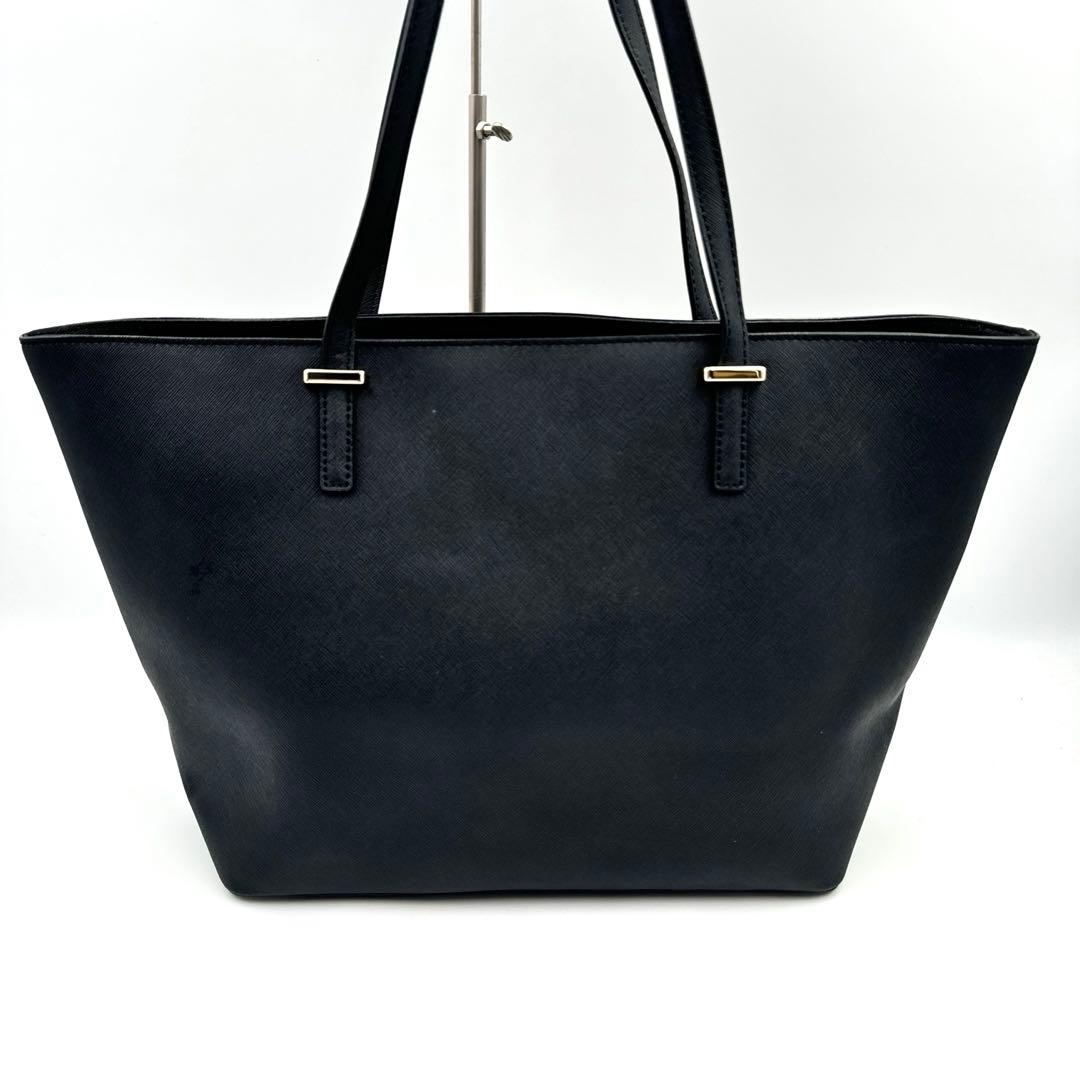 極美品✨kate spade トートバッグ　ブラック　オールレザー　A4収納