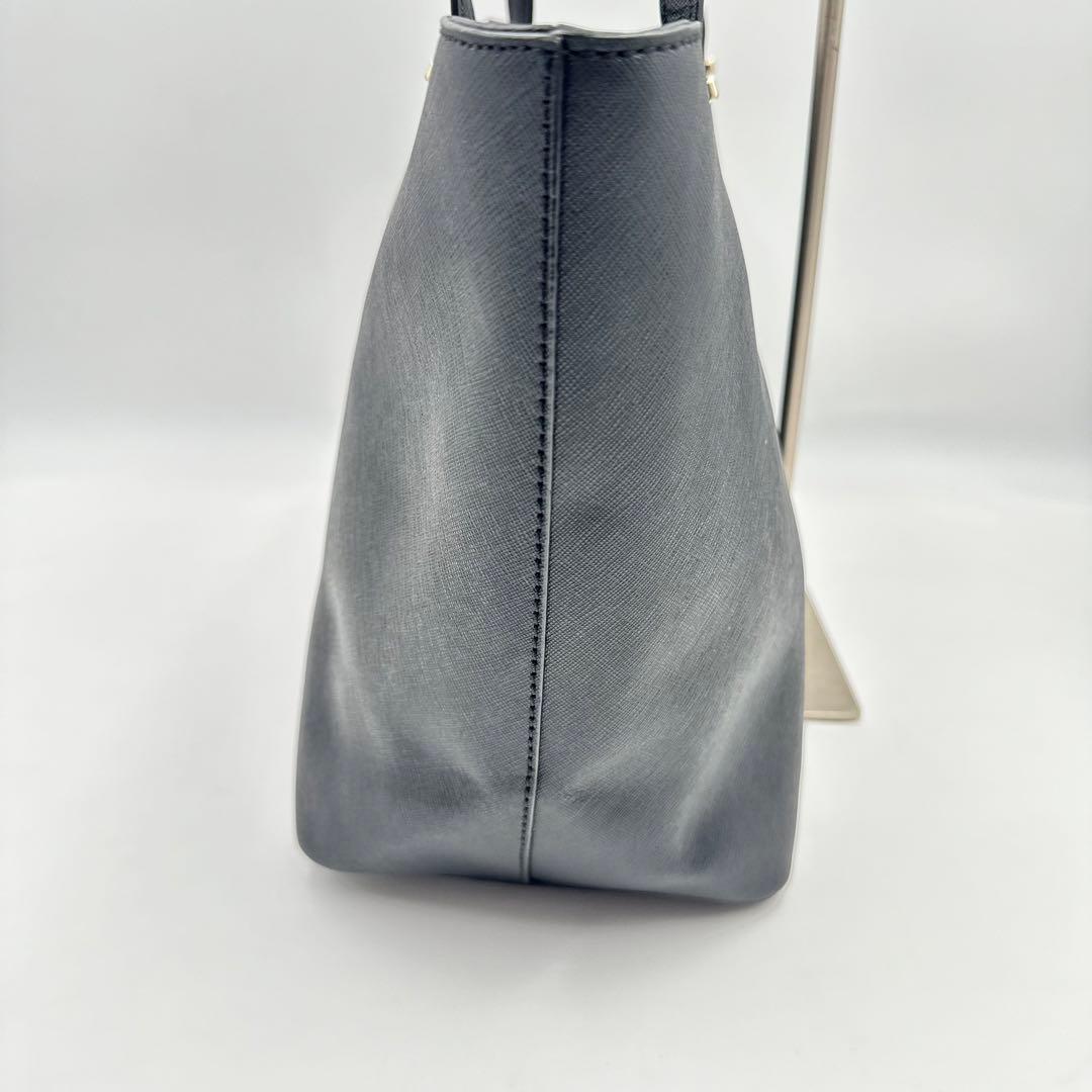 極美品✨kate spade トートバッグ　ブラック　オールレザー　A4収納