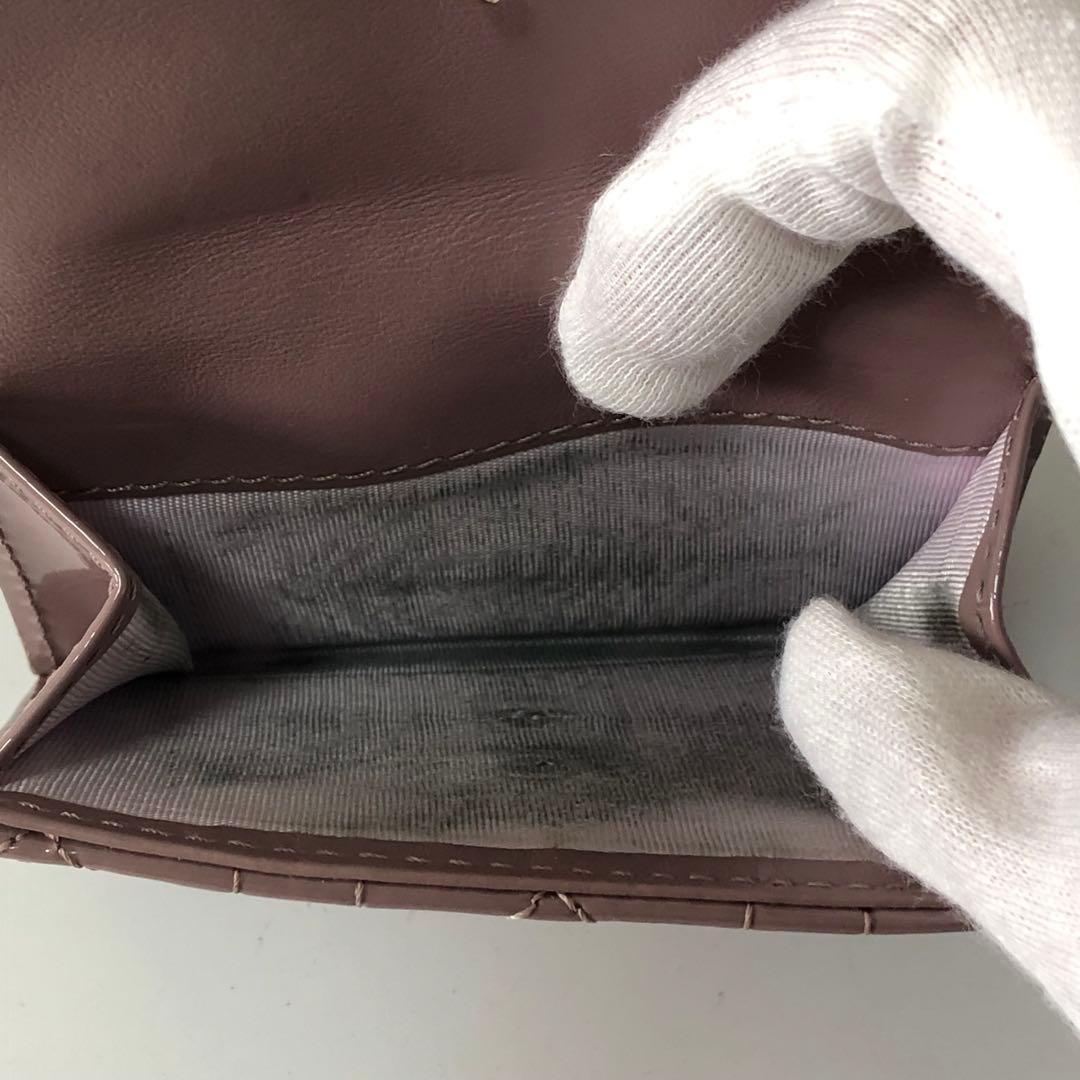 ディオール　財布　ロータスウォレット　パテントレザー　三つ折り財布　1360