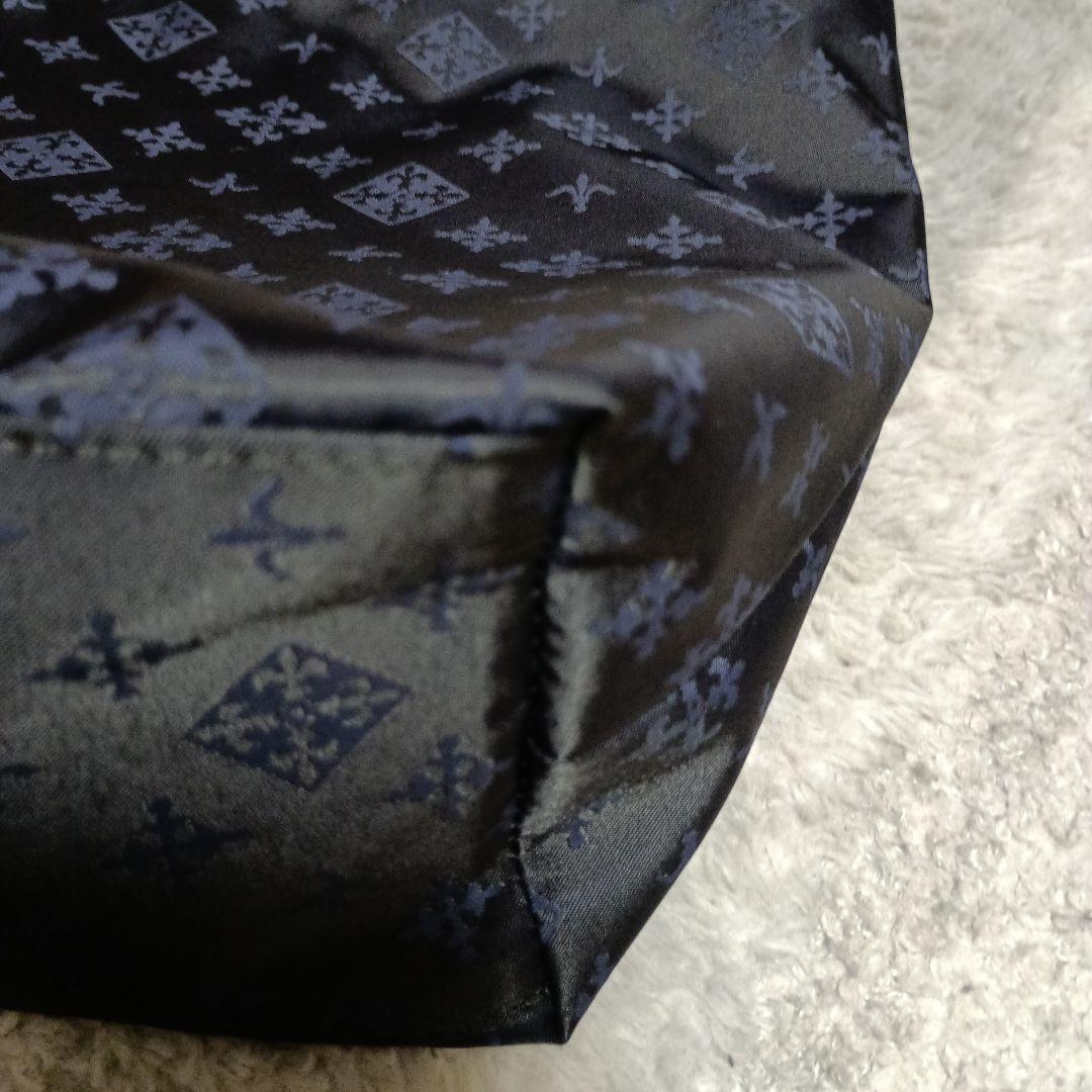 美品　russet　モノグラムナイロンシンプルショルダーバッグ　ネイビー