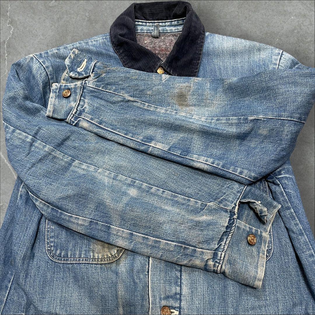 70s ビンテージ ブランケット カバーオール ラングラー 襤褸 希少サイズ