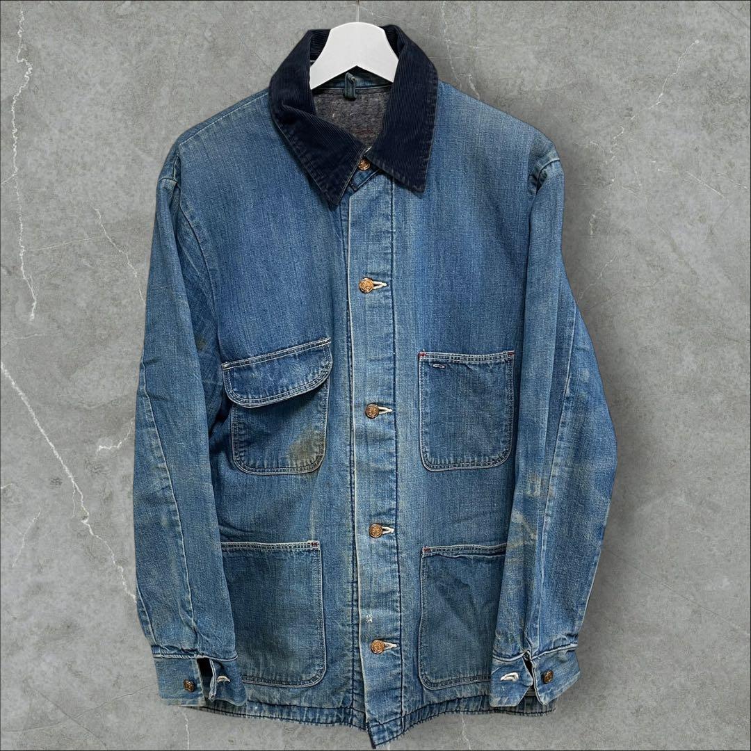 70s ビンテージ ブランケット カバーオール ラングラー 襤褸 希少サイズ