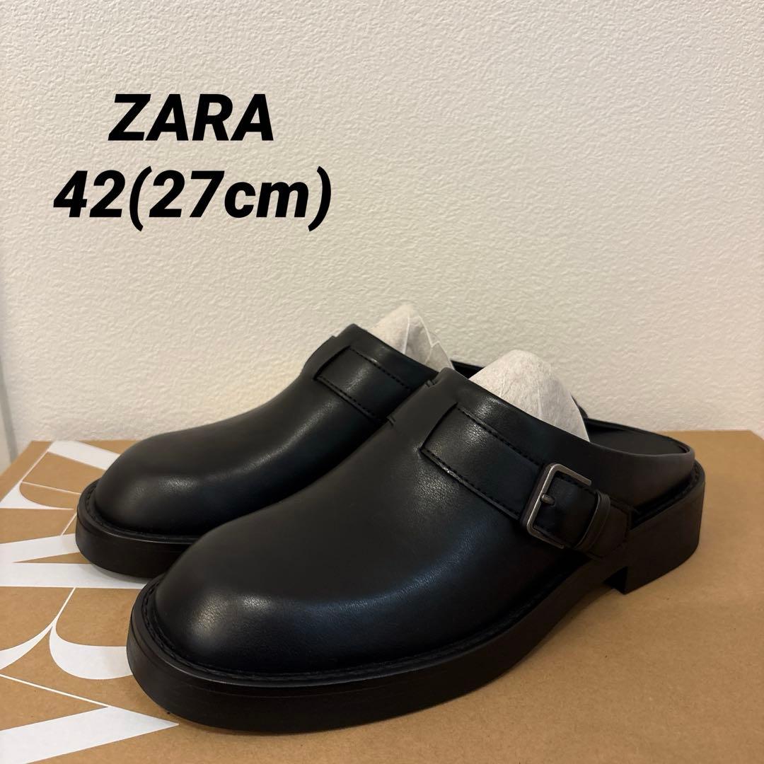 ZARA ザラ バックル付きクロッグサンダル 42 27cm
