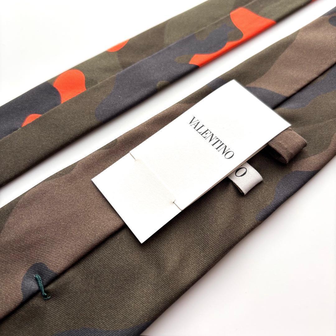 ꧁新品未使用꧂ ヴァレンティノ ネクタイ カモフラ 迷彩柄 グリーン ブラウン