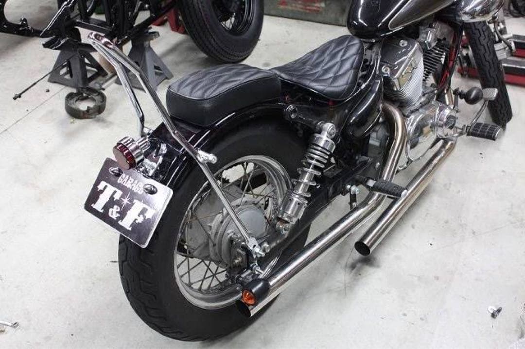 ガレージt&f ビラーゴ250 フラットフェンダー&シーシーバー&ピリオンシート