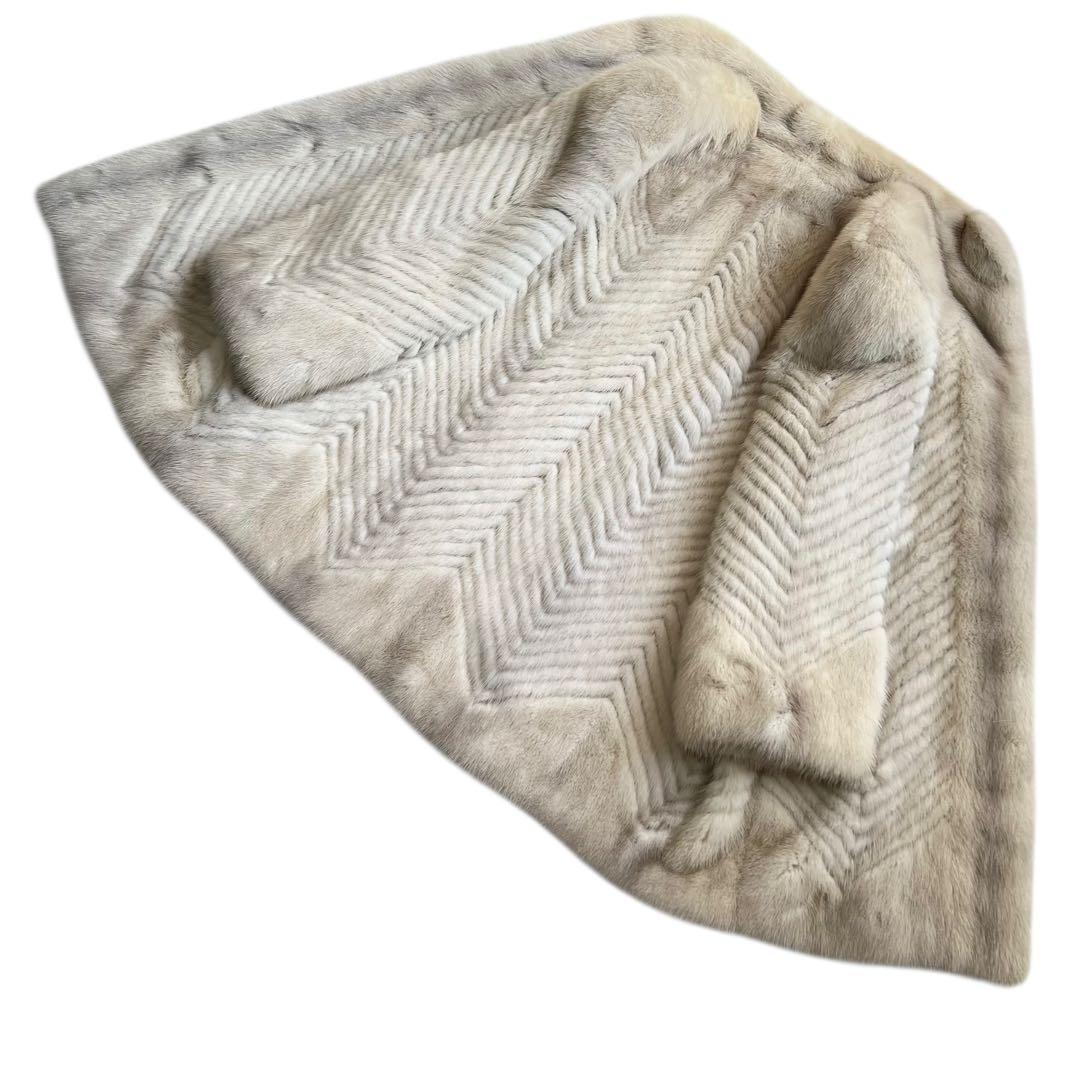 着丈70cm サファイアミンク 毛皮コート ミンク リアルファーコート 本毛皮