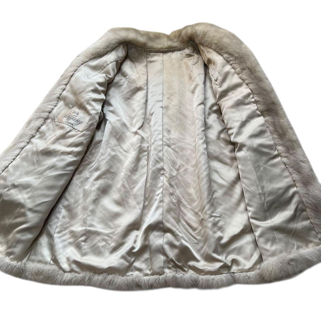 着丈70cm サファイアミンク 毛皮コート ミンク リアルファーコート 本毛皮