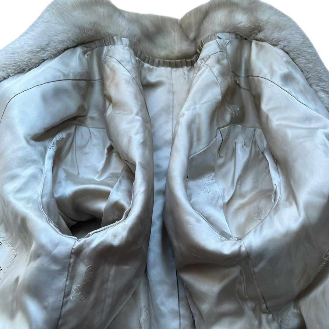 着丈70cm サファイアミンク 毛皮コート ミンク リアルファーコート 本毛皮