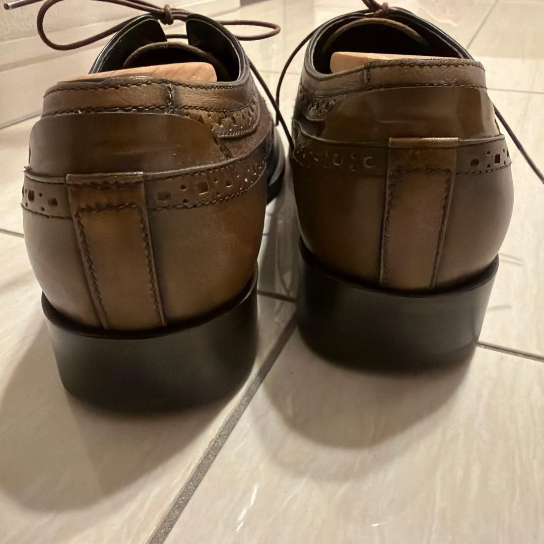 【美品】LANVIN COLLECTION スウェードウィングチップ