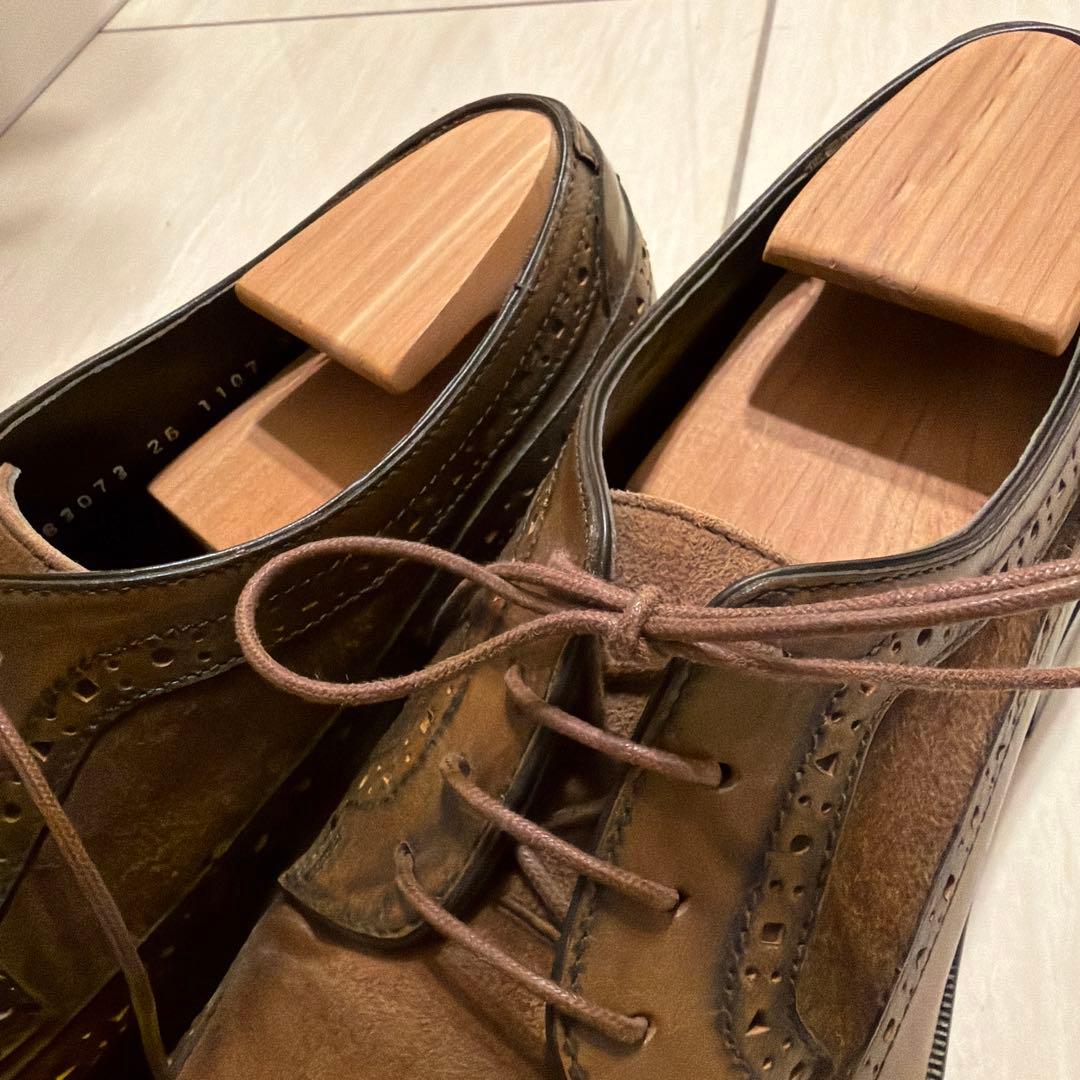 【美品】LANVIN COLLECTION スウェードウィングチップ