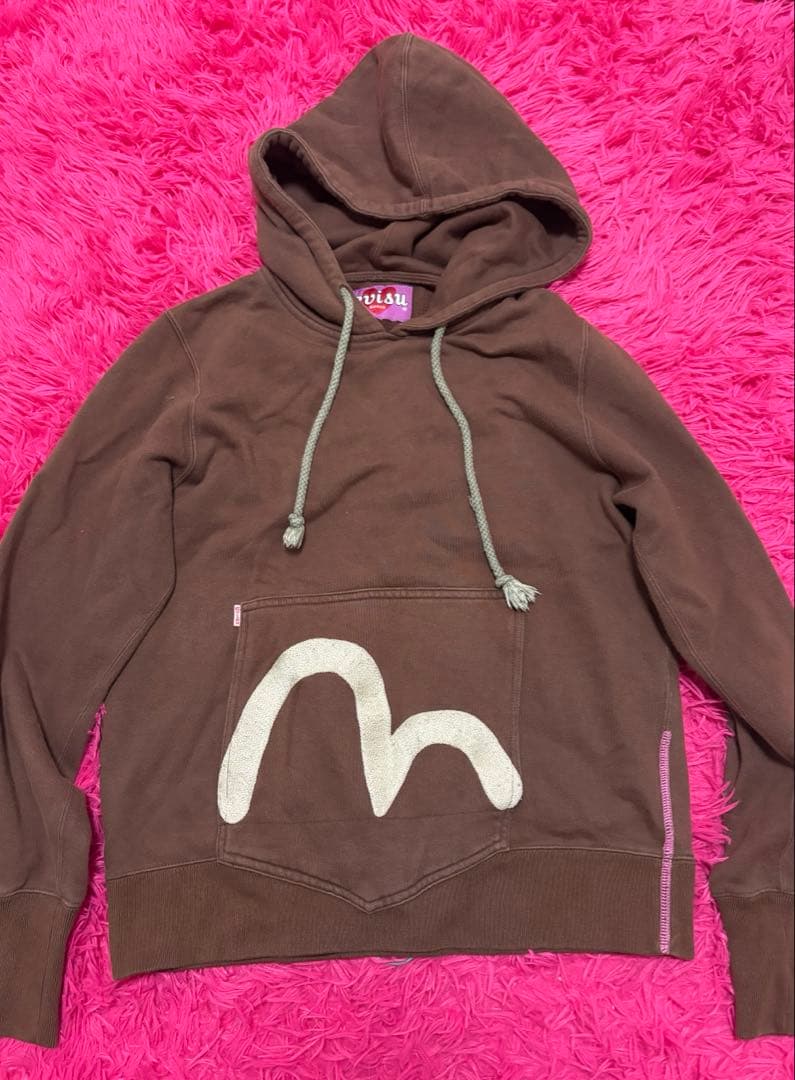 EVISU ブラウン パーカー 38サイズ