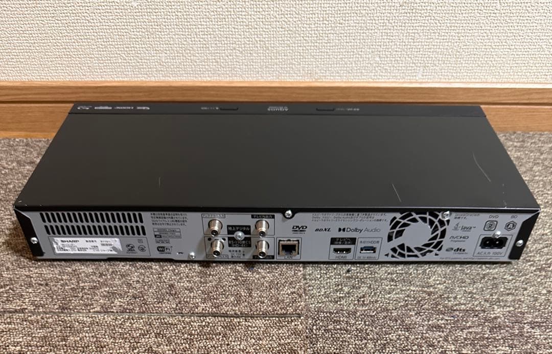 SHARP 4K BluRayレコーダー 2TB 4B-C20EW3