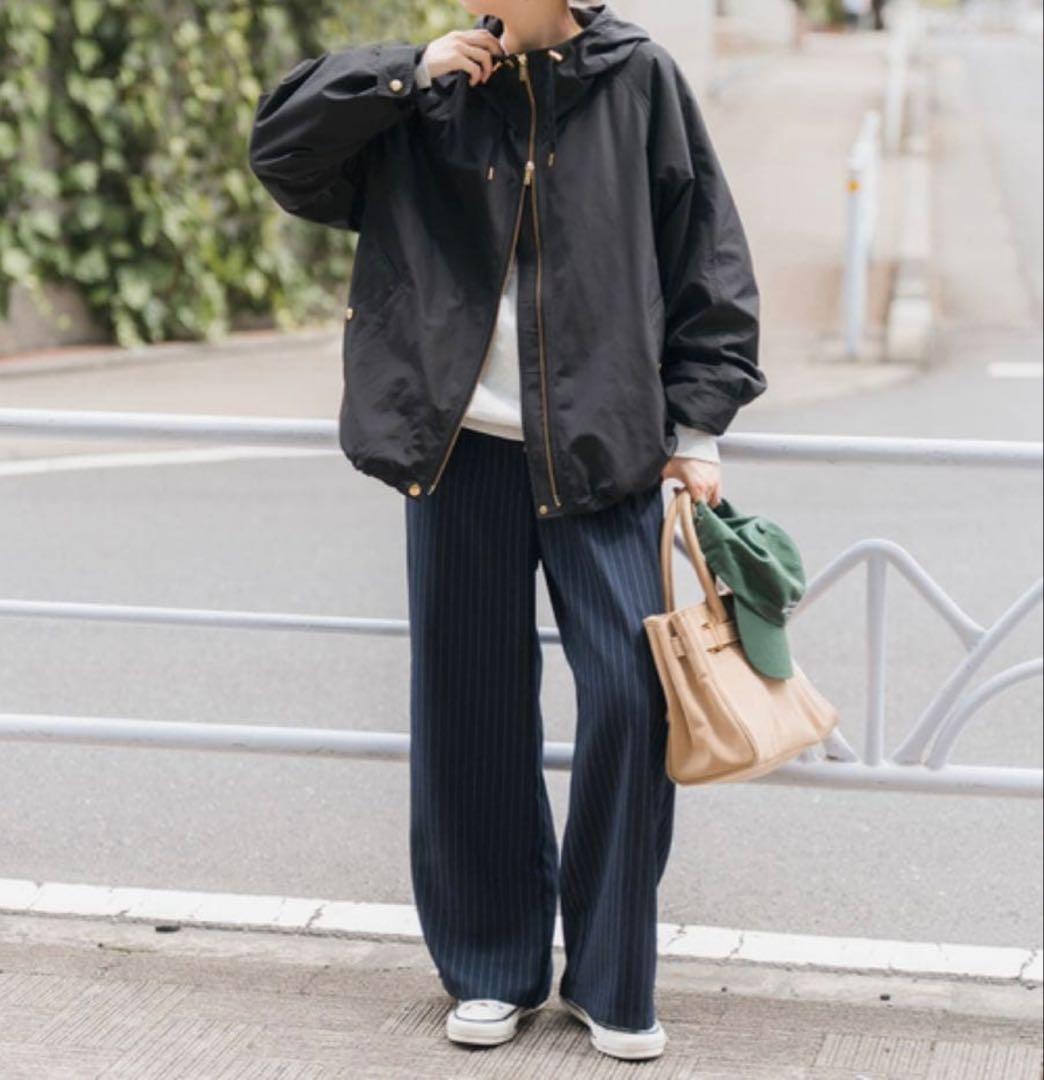 新品タグ付 Spick and Span撥水ウェザー フーディーブルゾン黒36