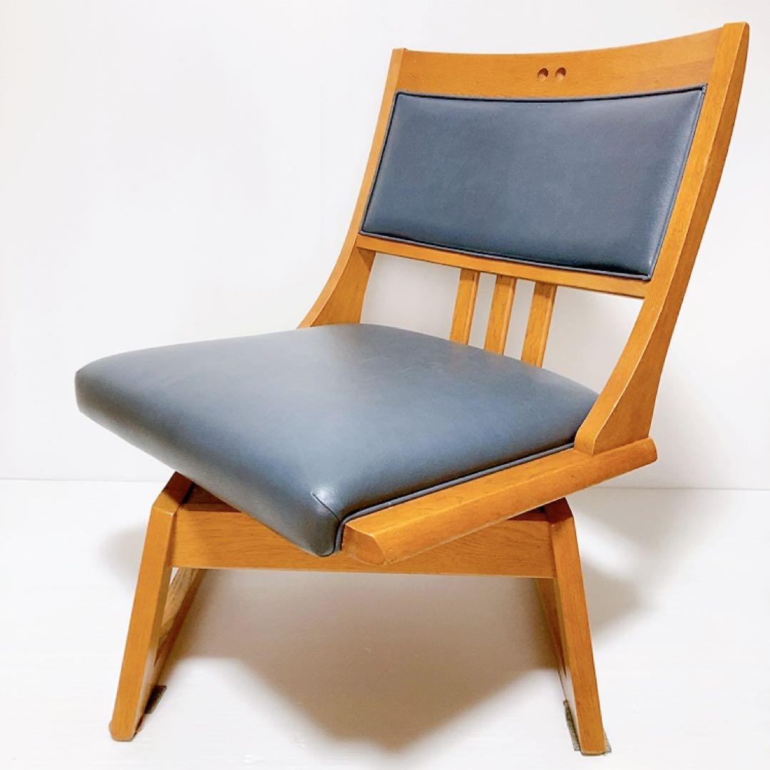 【良品】maruni 木製　ダイニングチェア　マルニ 回転チェア ロッキン　椅子