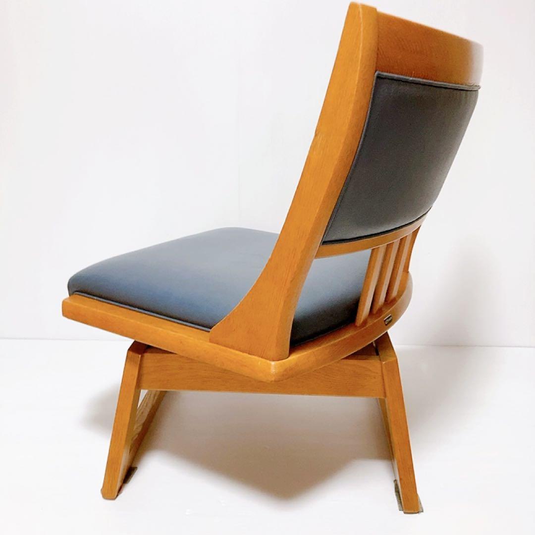 【良品】maruni 木製　ダイニングチェア　マルニ 回転チェア ロッキン　椅子