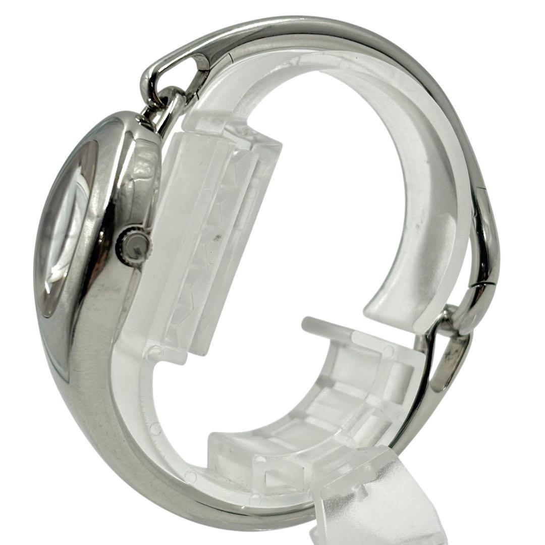 レア グッチ 103 腕時計 バングルウォッチ ダイヤ 2P フローラ シルバー