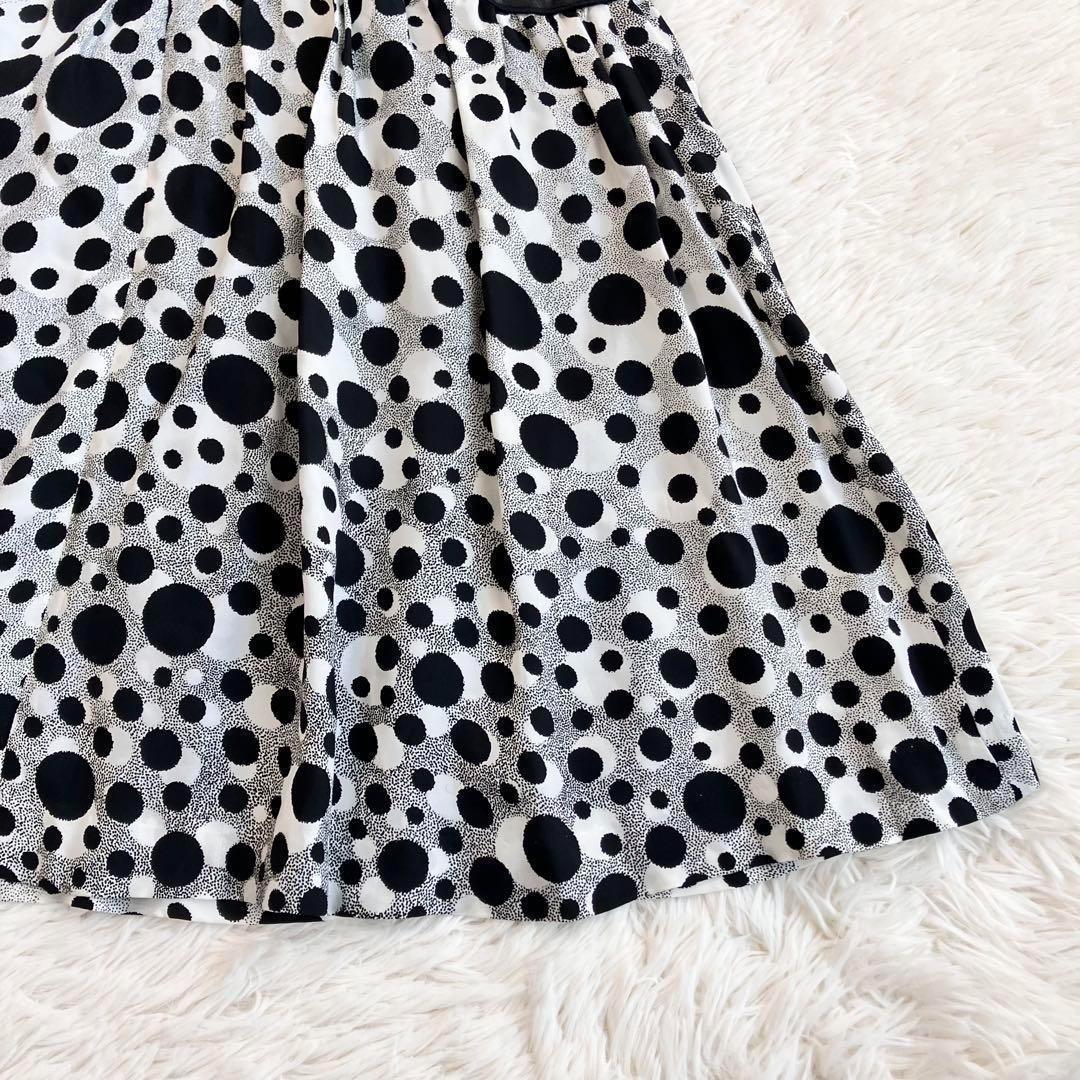 新品 大きいサイズ ジャンポールゴルチェ フレアスカート ドット フェイクレザー