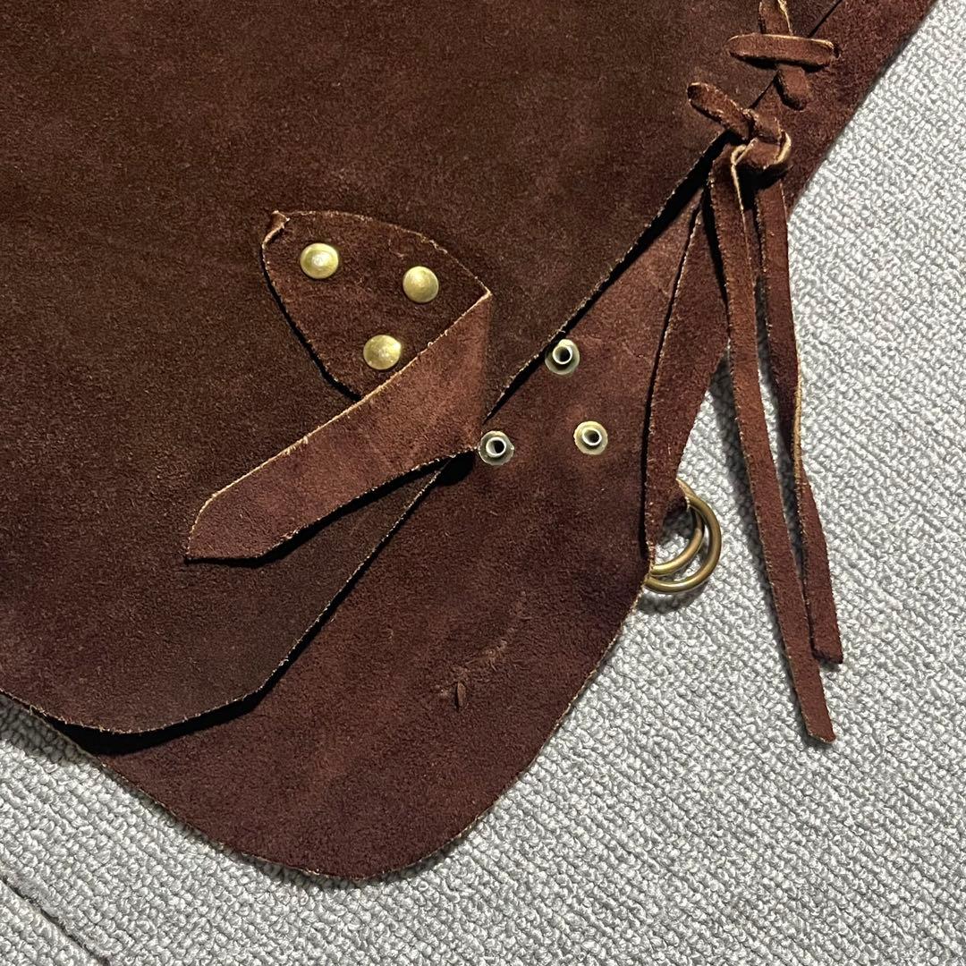 70s 80s ヴィンテージ スエードレザー 編み込み ウエスタン ベスト レア