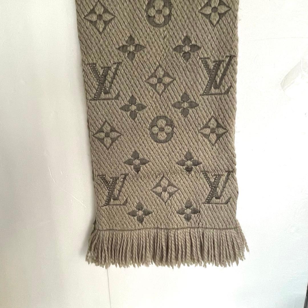 【美品❗️】ルイヴィトン エシャルプ ロゴマニア マフラー　グレー