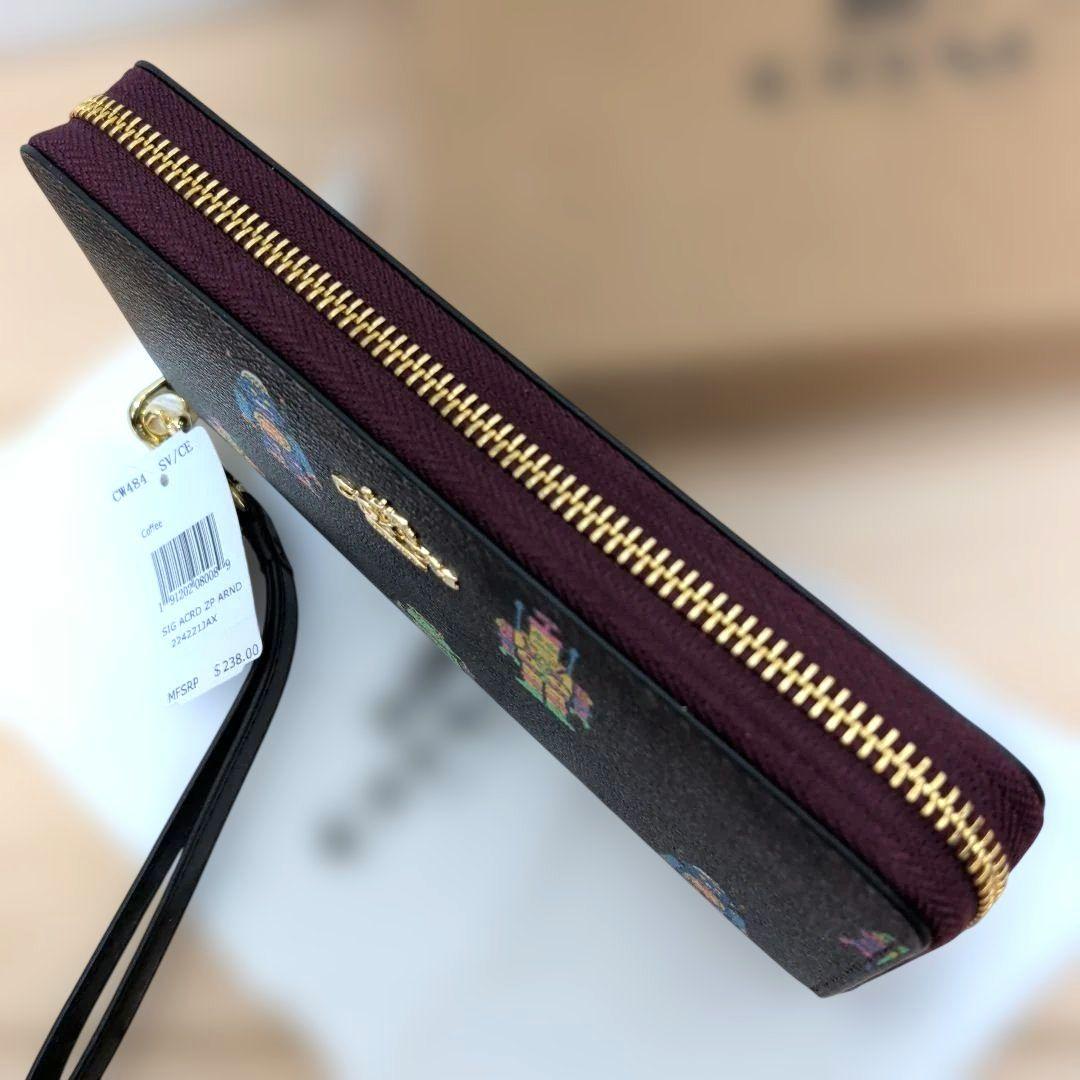 新品 COACH コーチ ロボット柄 ラウンドファスナー 長財布