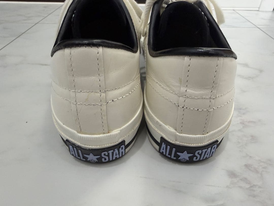 最終価格　ワンスター　レザー　コンバース　オールスター　ホワイト　24cm