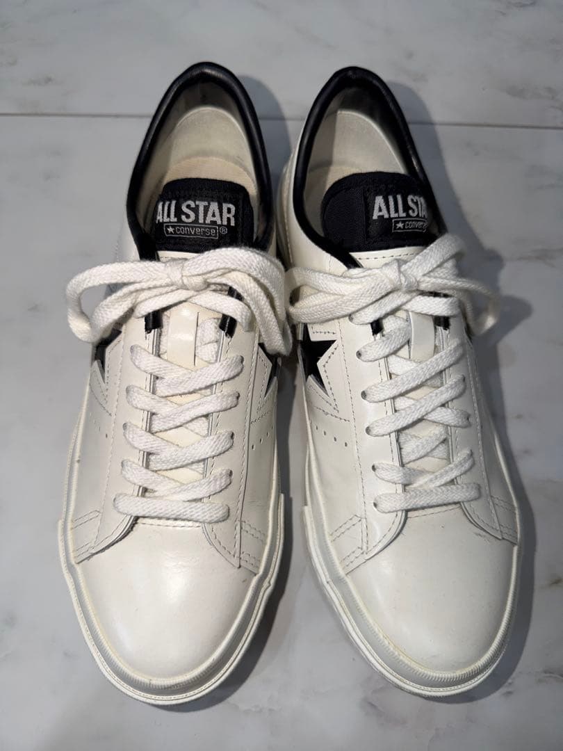 最終価格　ワンスター　レザー　コンバース　オールスター　ホワイト　24cm