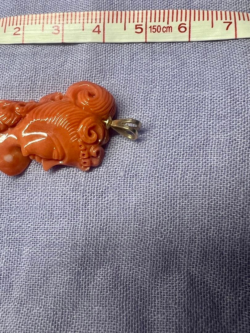 h*i様 コーラル 珊瑚 ペンダントトップ 女性の横顔