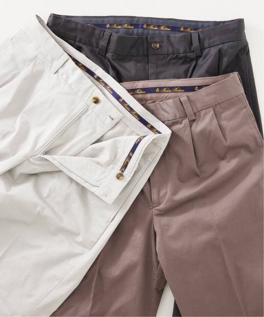 【新品】BROOKS BROTHERS 別注 プリーツ トラウザー グレー M
