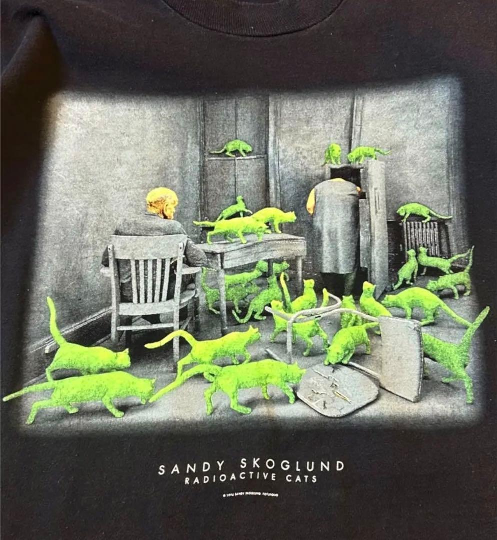 90s SANDY SKOGLUND Tシャツ 猫　アートT XL