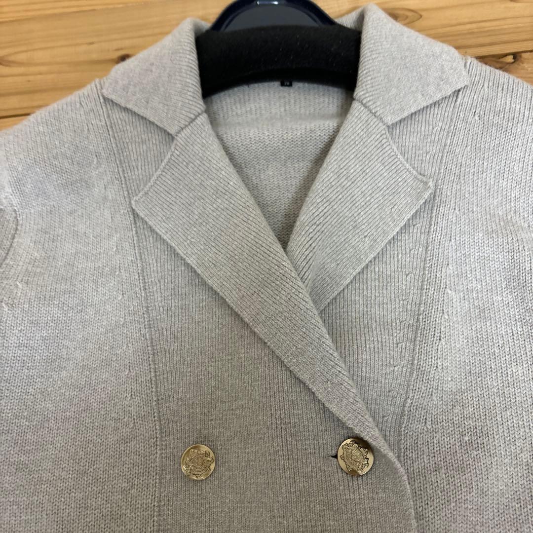 【洗える】23区　カシミヤブレンド ニット ジャケット　38 ベージュ