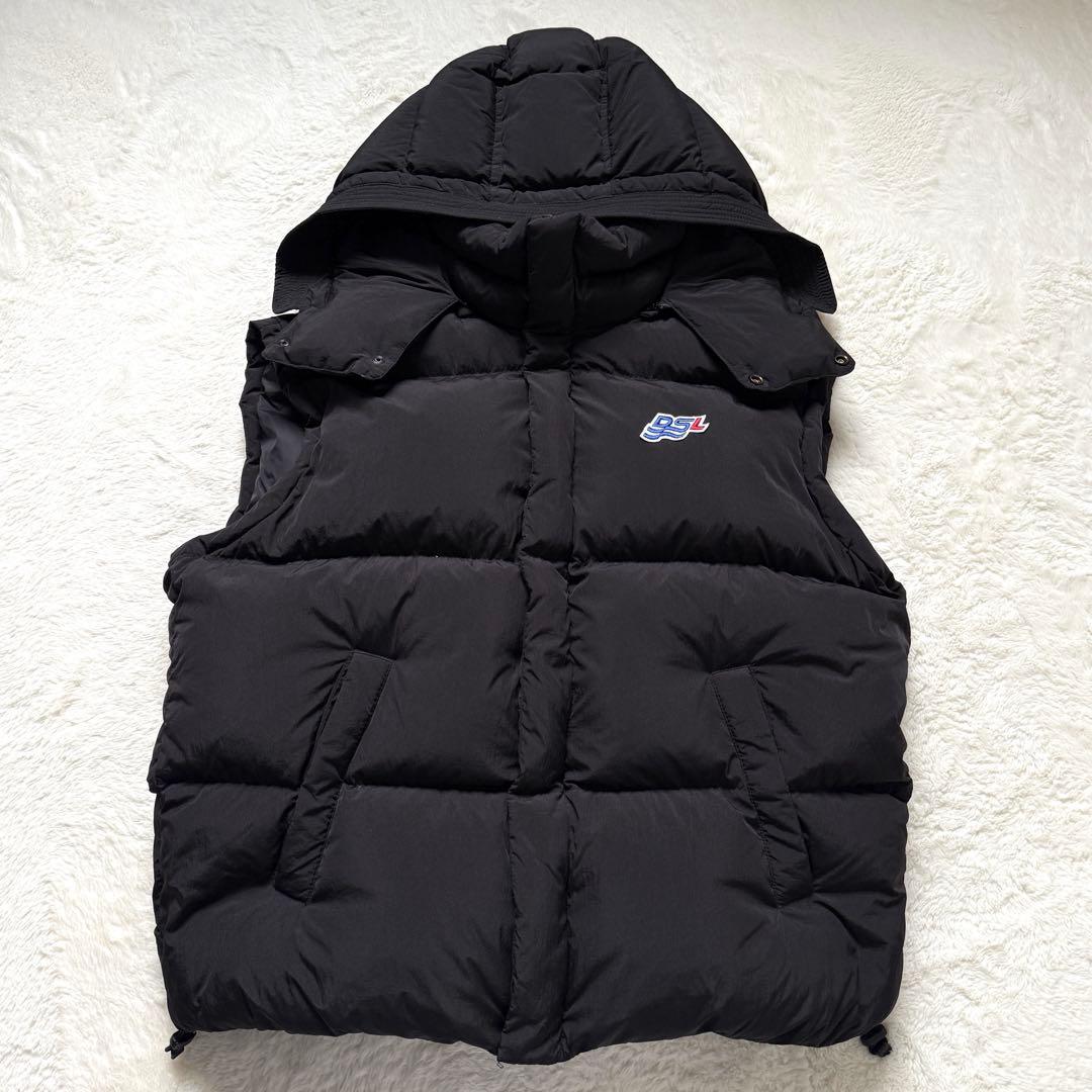 【美品】DIESEL ディーゼル ダウンベスト フード ブラック XL メンズ