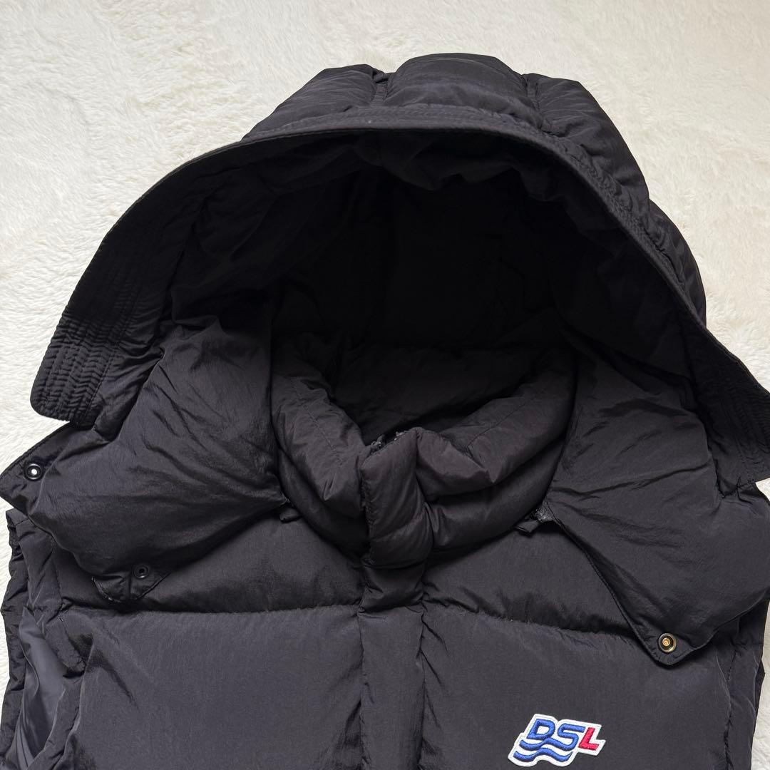 【美品】DIESEL ディーゼル ダウンベスト フード ブラック XL メンズ
