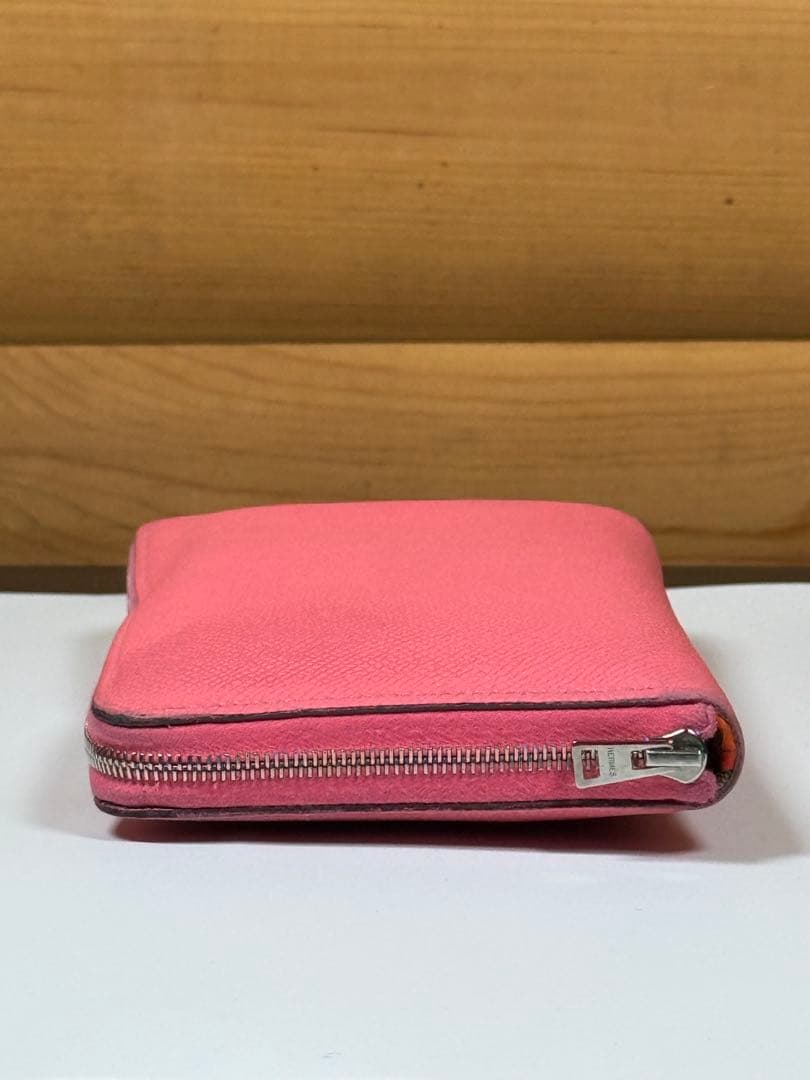 【最終価格】エルメス アザップ シルクイン ピンク ラウンドファスナー 正規品