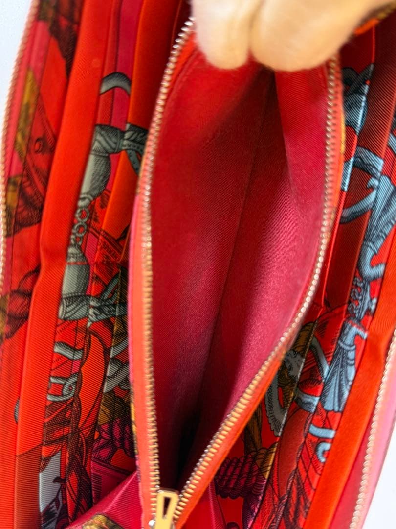 【最終価格】エルメス アザップ シルクイン ピンク ラウンドファスナー 正規品