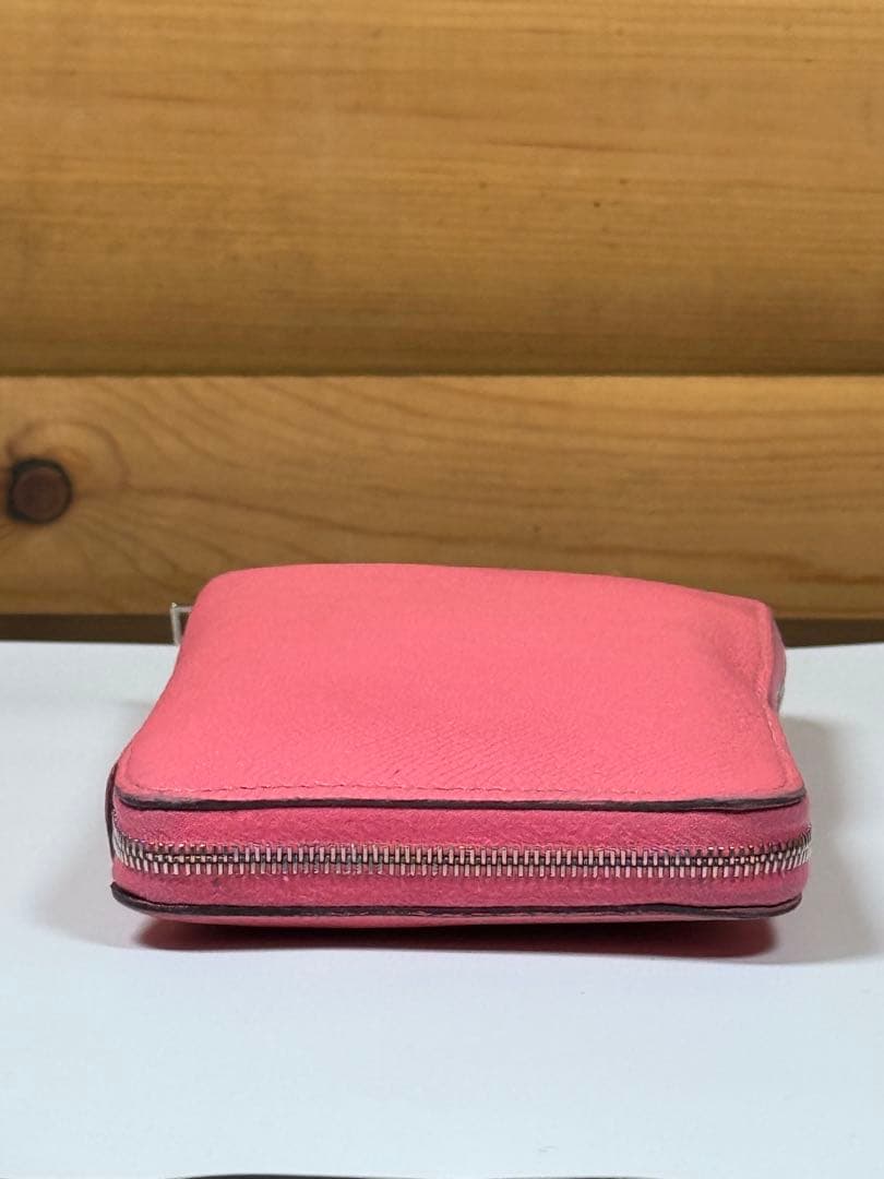 【最終価格】エルメス アザップ シルクイン ピンク ラウンドファスナー 正規品