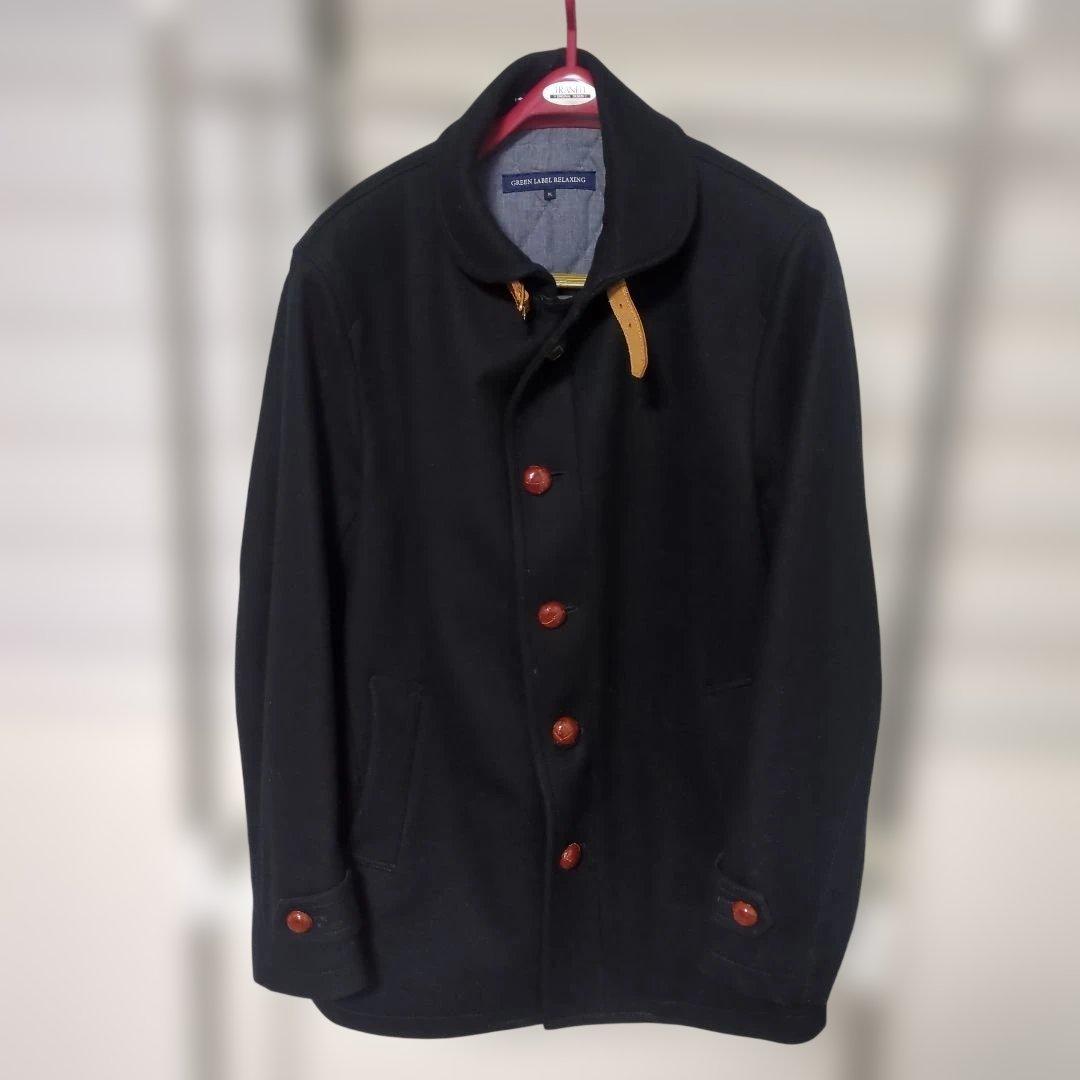 GREEN LABEL RELAXING ピーコート ハーフ丈 濃紺 XLサイズ