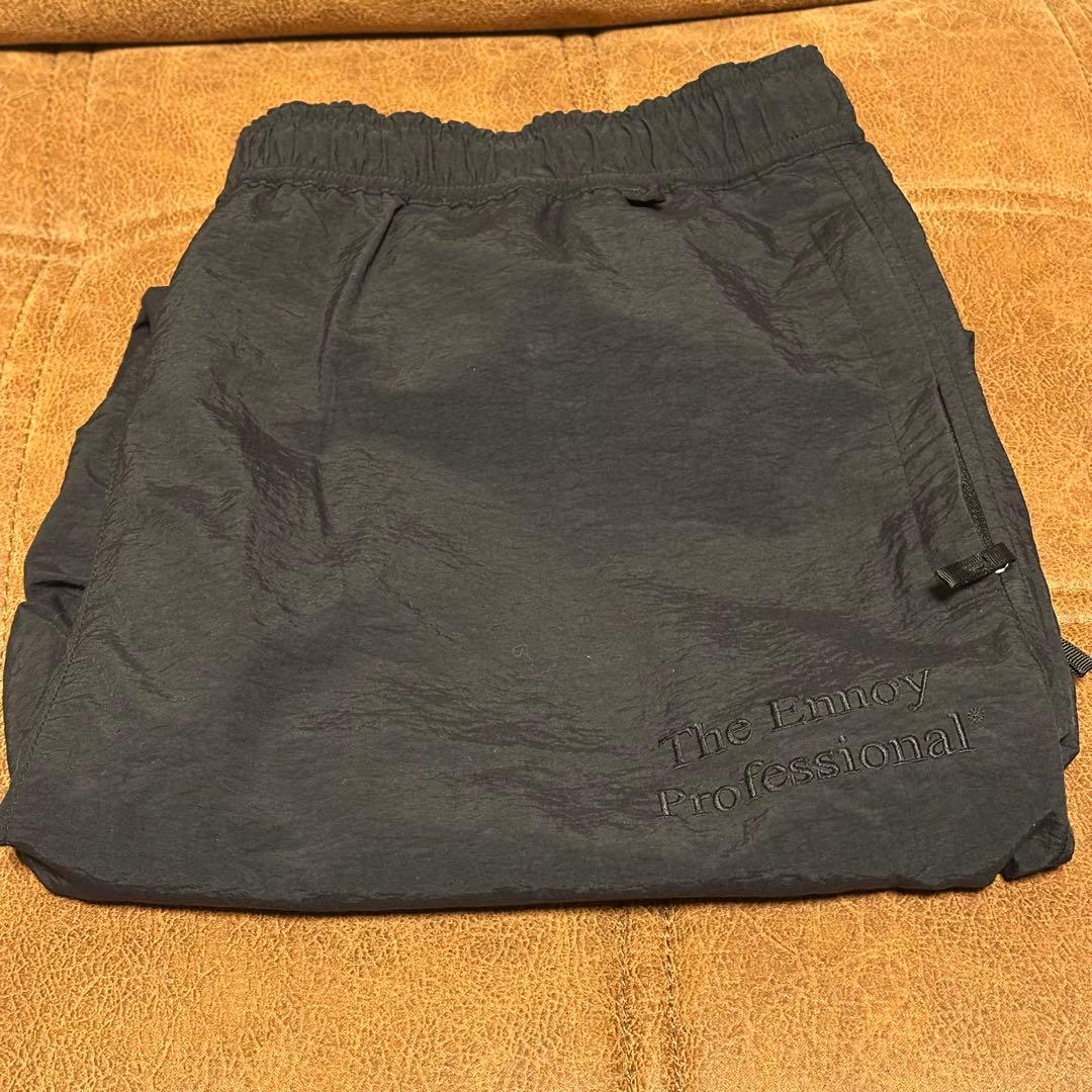 【美品】 ENNOY シャカシャカ　ナイロンパンツ トリプルブラック　L
