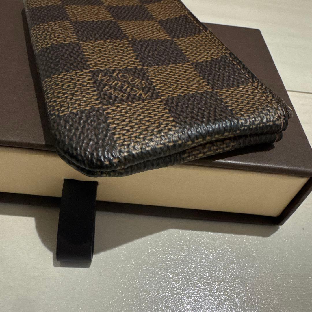 【難あり】　LOUISVUITTON ダミエ小銭入れ兼キーケース ポシェットクレ