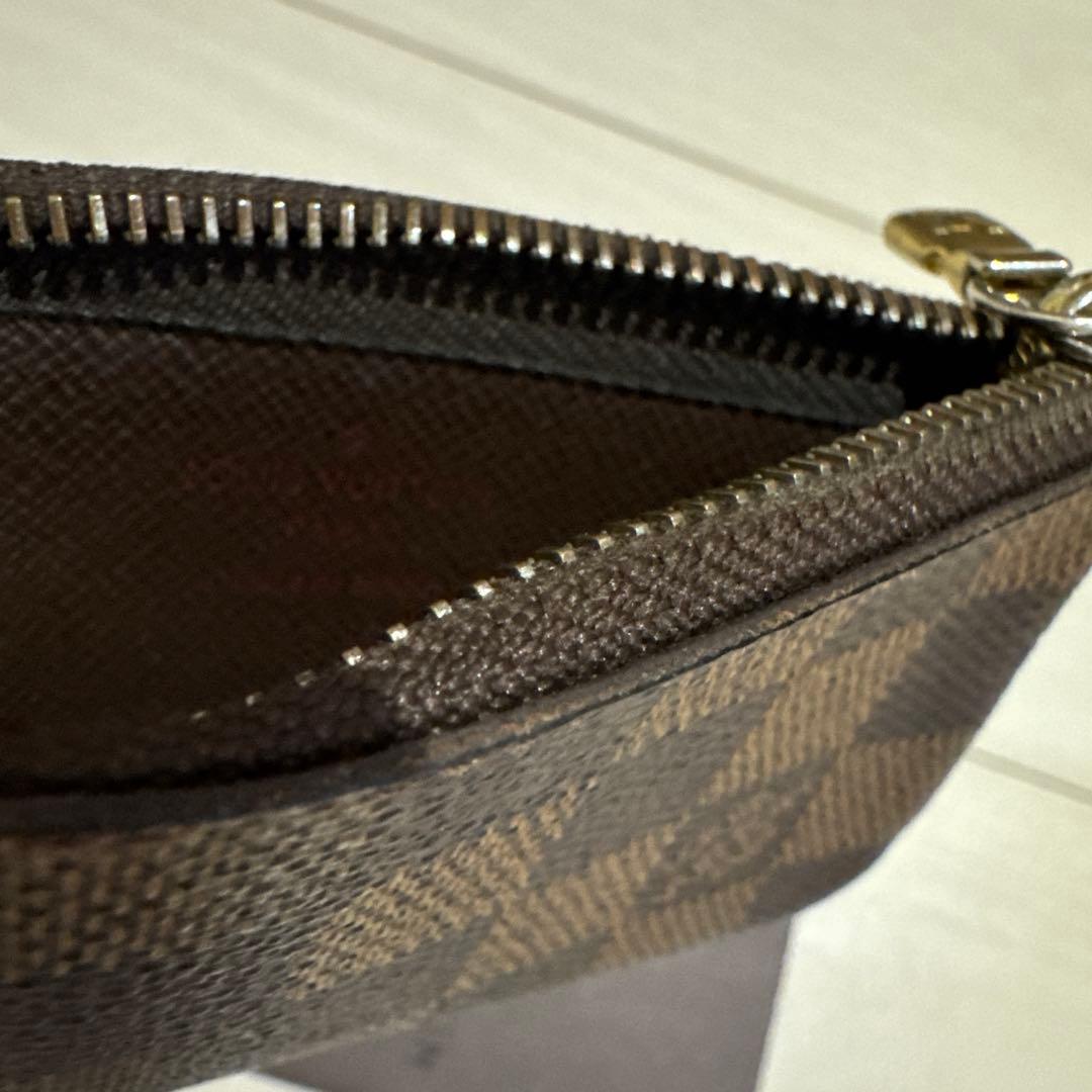 【難あり】　LOUISVUITTON ダミエ小銭入れ兼キーケース ポシェットクレ