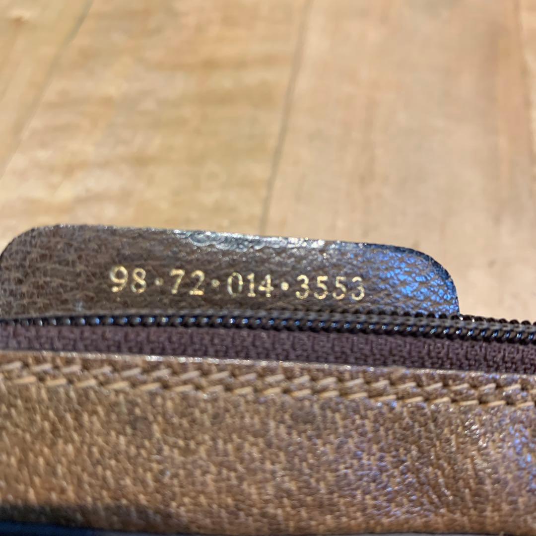 GUCCI グッチ クラッチバッグ セカンドバッグ GGキャンバス シェリー 茶