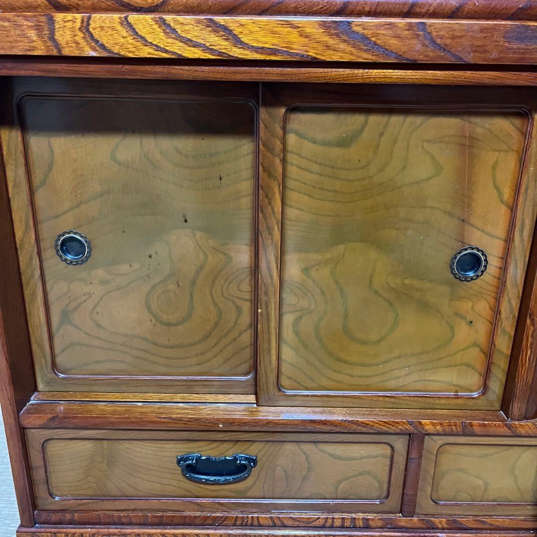 10/13まで掲載！ ほぼ配送費です！ 水屋箪笥 和箪笥 茶箪笥戸棚 昭和レトロ