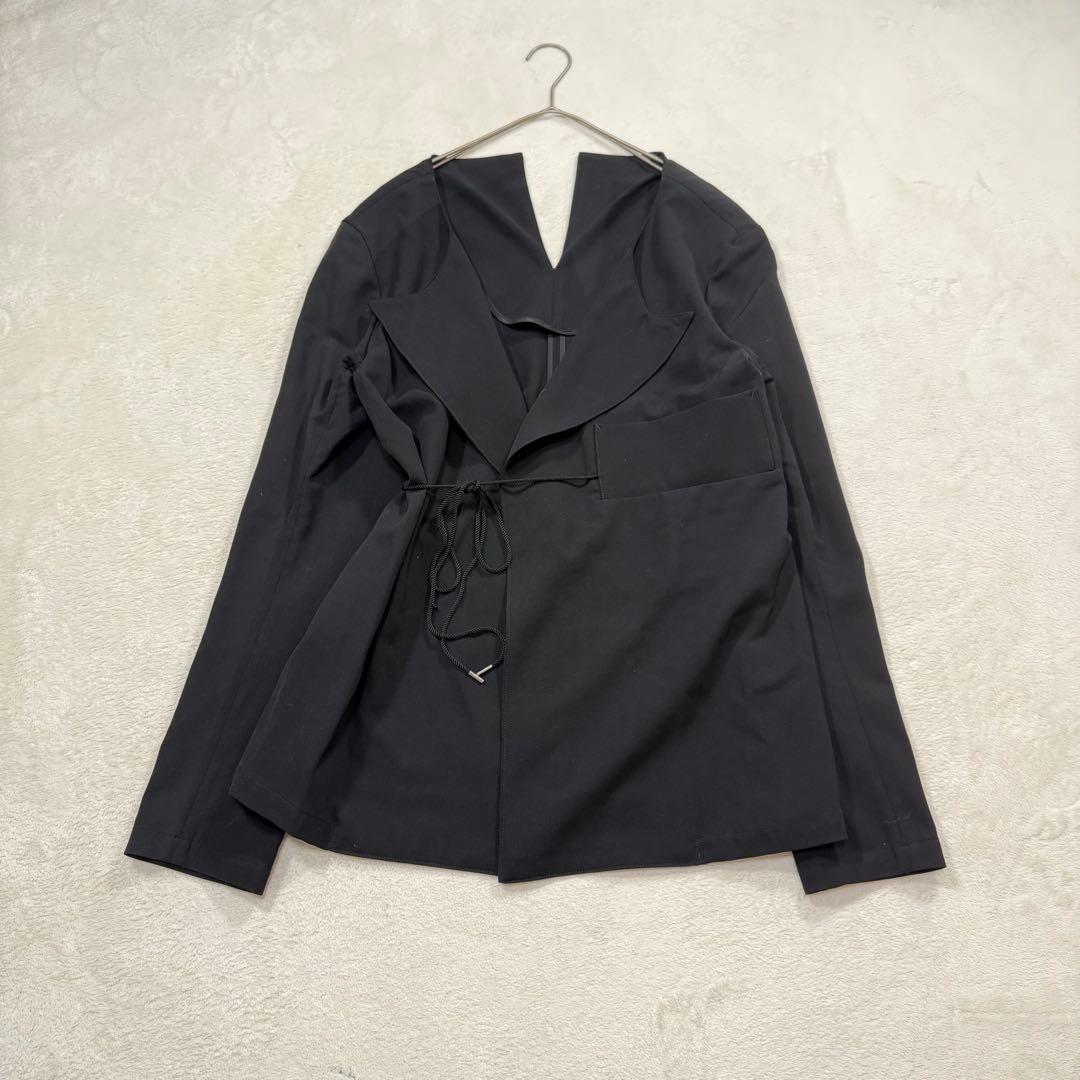 LIMI Feu 変形テーラードジャケット ドローストリング 黒 S リミフゥ