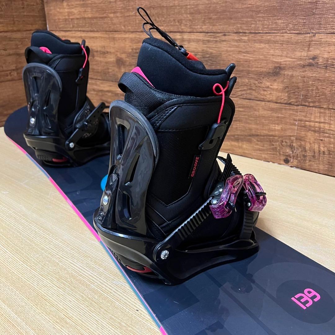 美品　サロモン　キスマーク　レディース スノーボード　3点セット　139cm