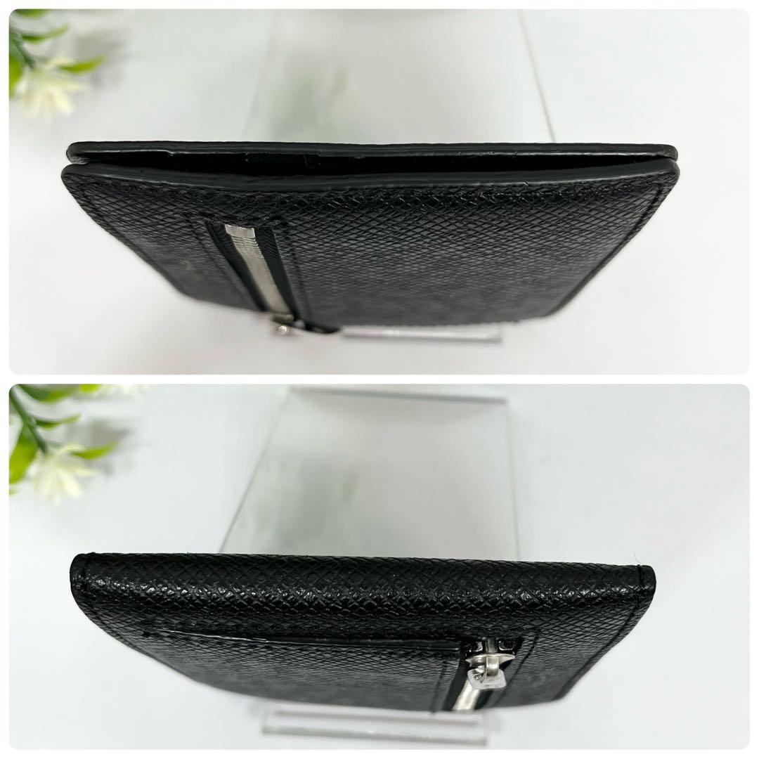 美品　PELLE MORBIDA マネークリップ　財布　二つ折り　黒　本革