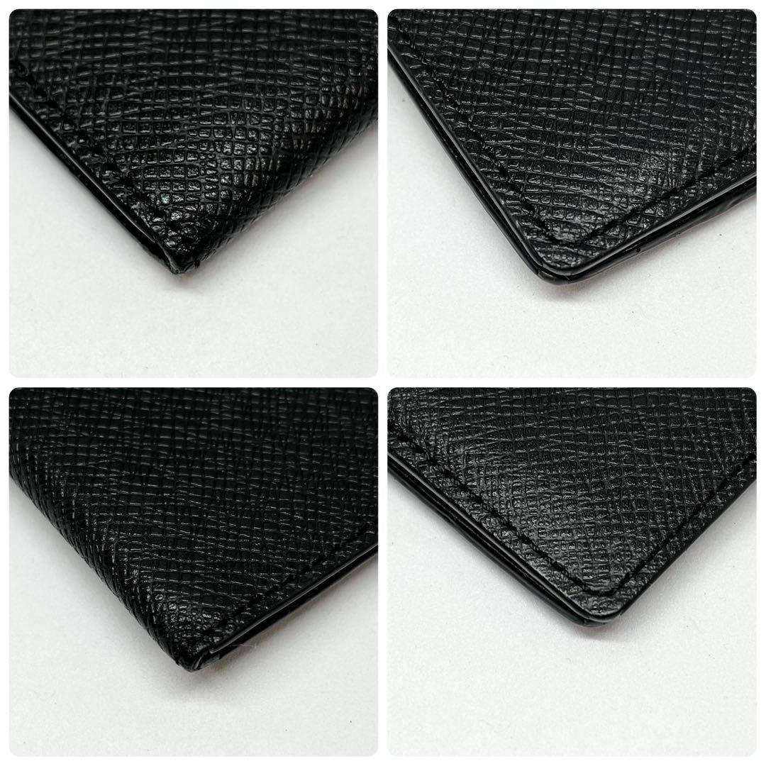 美品　PELLE MORBIDA マネークリップ　財布　二つ折り　黒　本革