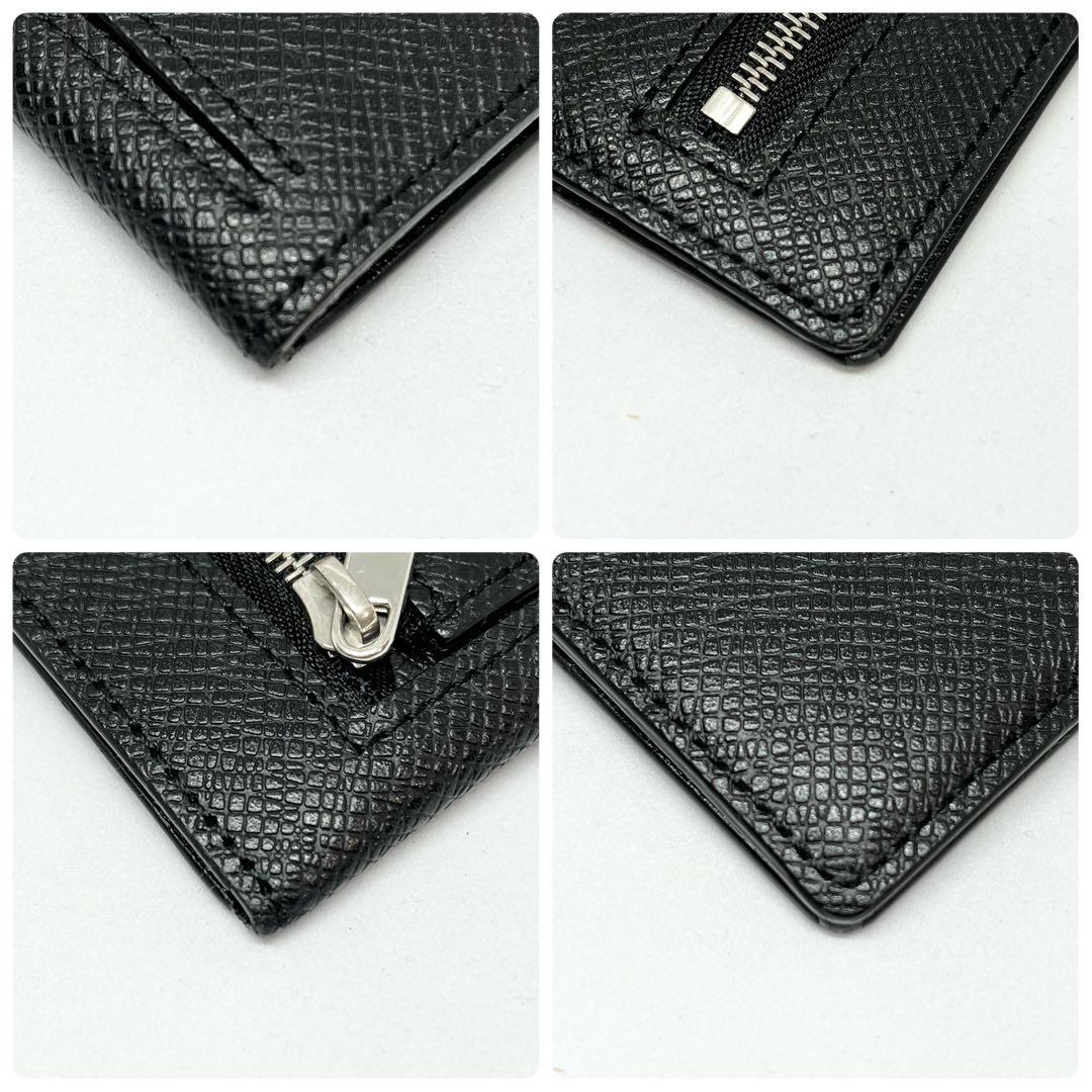 美品　PELLE MORBIDA マネークリップ　財布　二つ折り　黒　本革