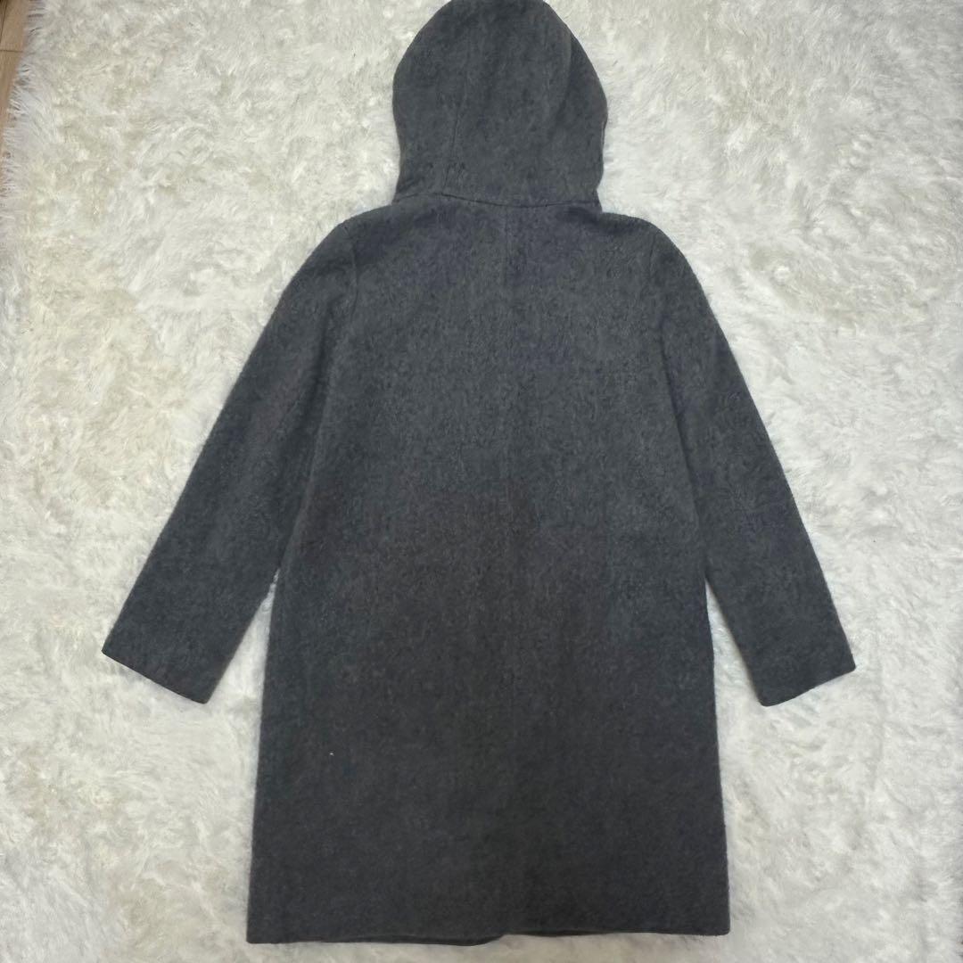 マッキントッシュロンドン ウールコート 38 M イタリア製生地 グレー フード
