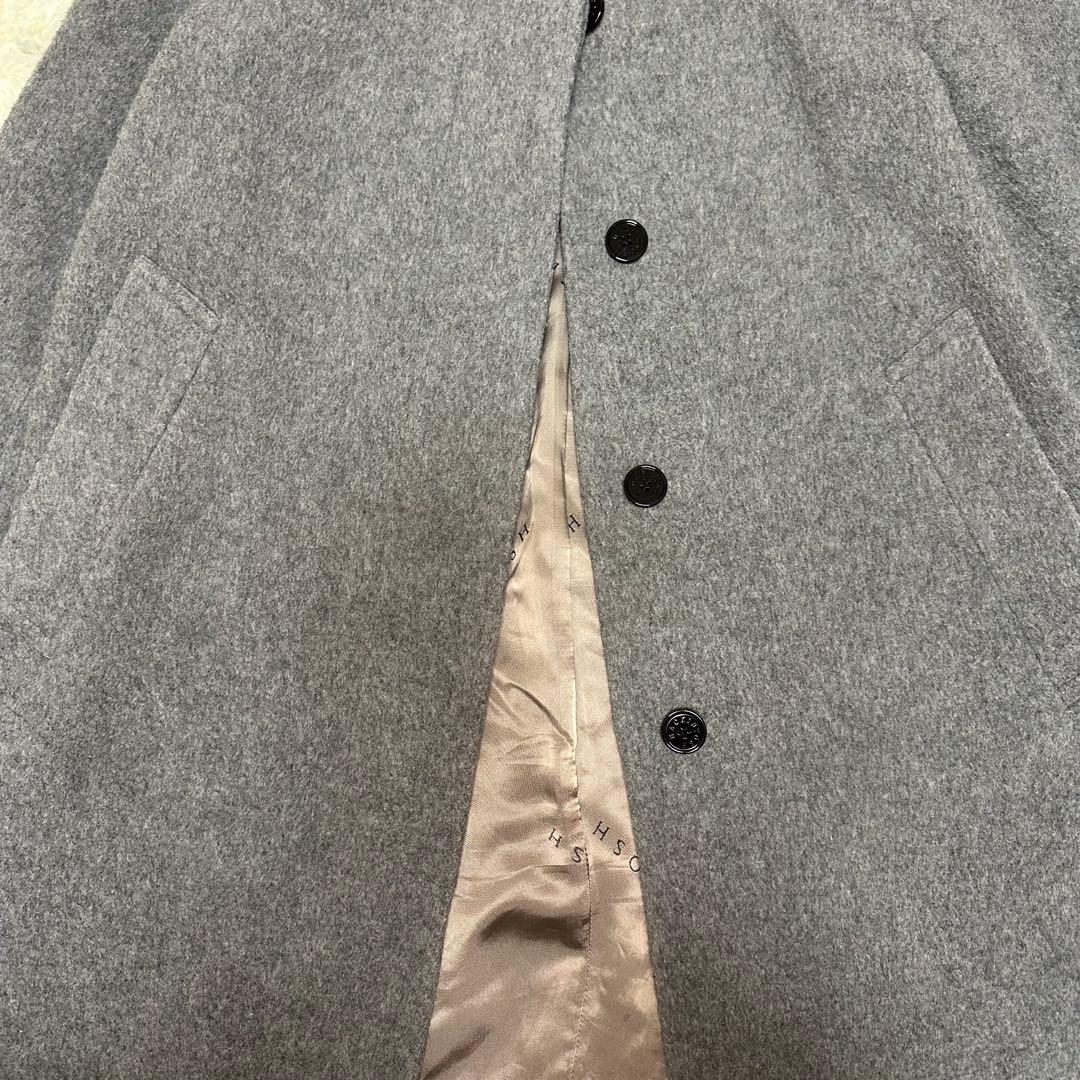 マッキントッシュロンドン ウールコート 38 M イタリア製生地 グレー フード