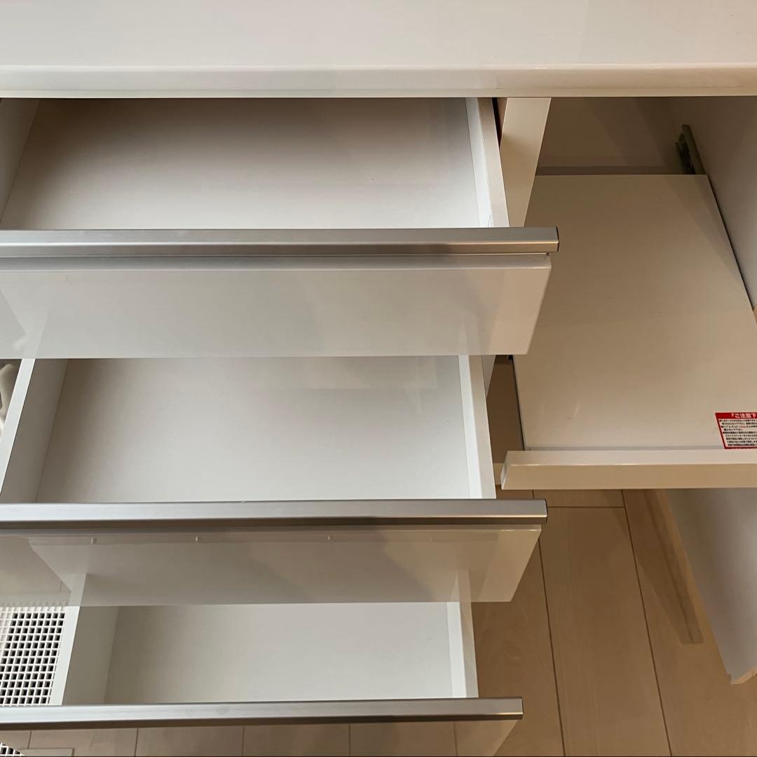 キッチンカウンター(レジューム 90QL-R WH)